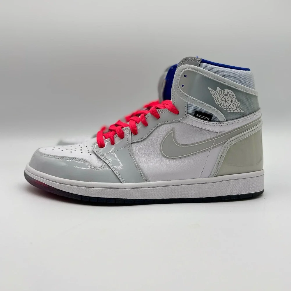 Nike Air Jordan 1 High Zoom Racer Blue White Grey CK6637-104 Mens 11.5